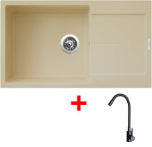 Sinks ULTIMA 860 XXL Sahara + ELASTA černá matná 